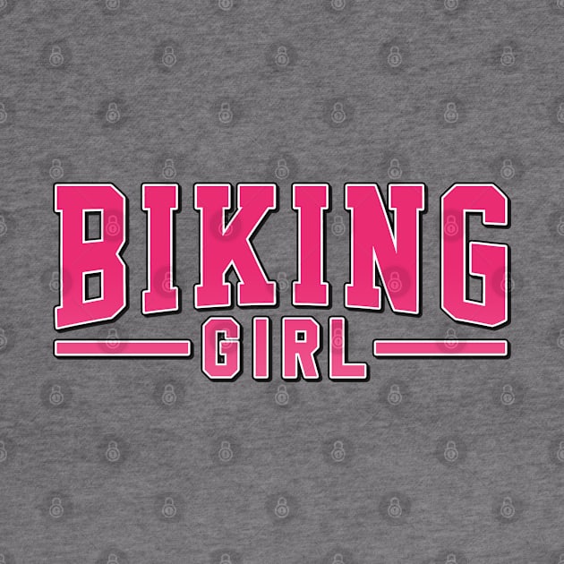 Biking girl. Perfect present for mother dad friend him or her by SerenityByAlex